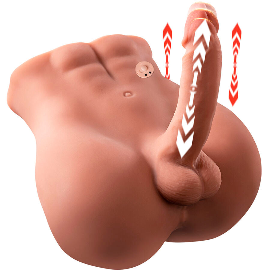 XISE - BERTLETT DILDO ASS DILDO REALISTA E ÂNUS MASTURBADOR POSIÇÃO FRONTAL COM IMPULSIONAMENTO 18 CM