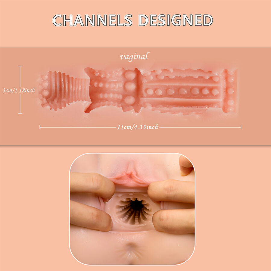 XISE - ETHEL THRUSTING MASTURBADOR VAGINA REALISTA COM VIBRAÇÃO MULTI-POSIÇÕES