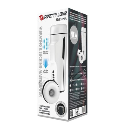 PRETTY LOVE - MASTURBADOR MASCULINO VIBRANTE SIENNA COM VOZ E SUCÇÃO