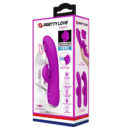 PRETTY LOVE - REGINA VIBRADOR RECARREGÁVEL - GEL DE SUCÇÃO ROXO