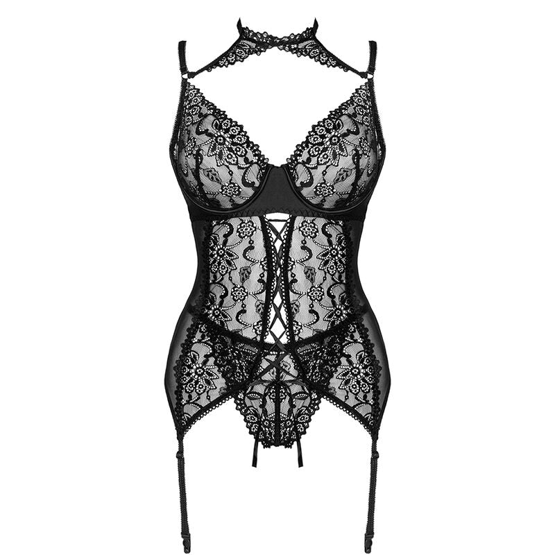 LIVCO CORSETTI FASHION - COLEO GIELLANDRA FOR THE SENSES CORSET + CALCINHA PRETA