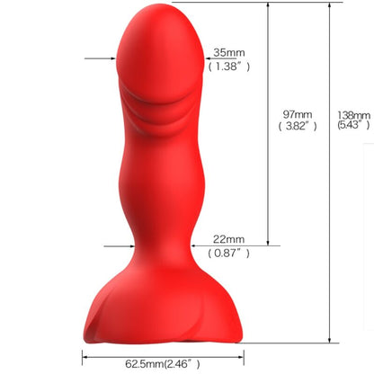 ARMONY -  EXTREME A BLOOM VIBRADOR ROSE E PLUG ANAL CONTROLE REMOTO VERMELHO