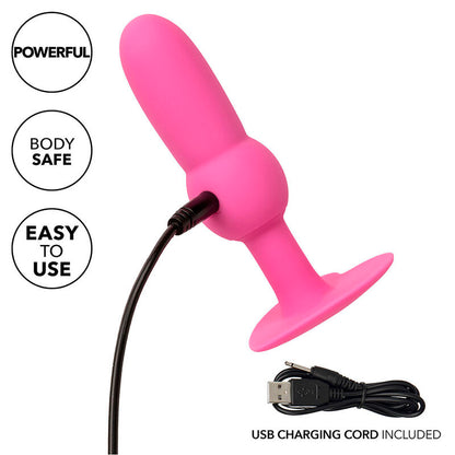 CALEXOTICS - FIRST TIME PLUG ANAL SONDA DE CONTAS 10 VIBRAÇÕES ROSA