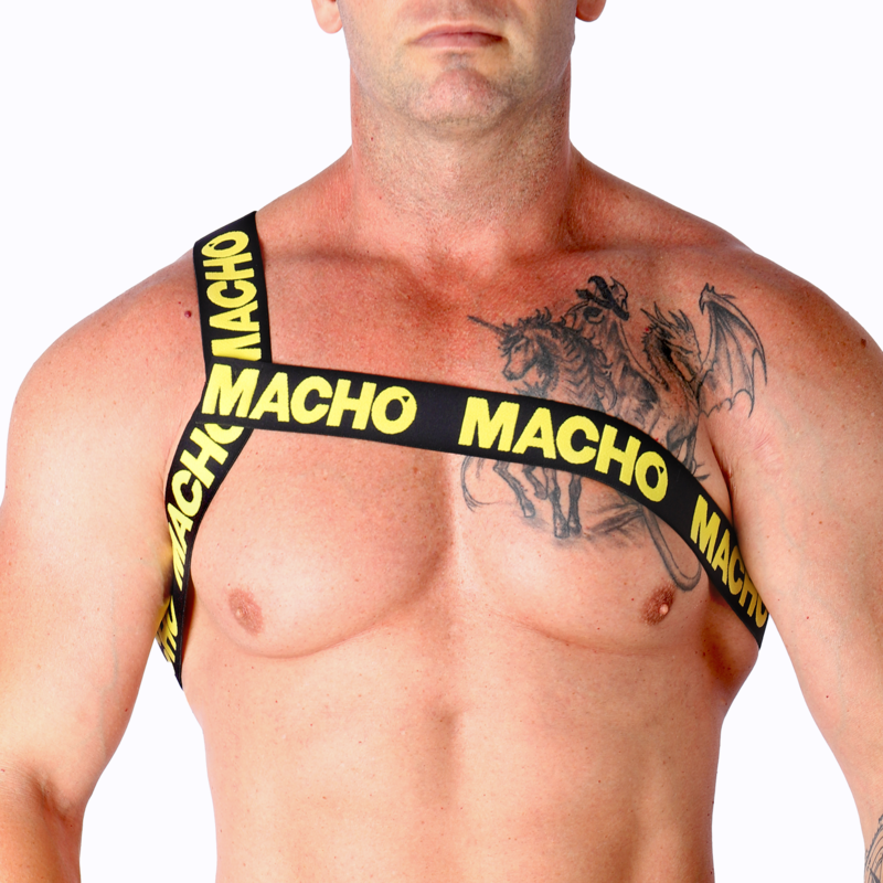MACHO - ARNÊS ROMANO BRANCO S/M