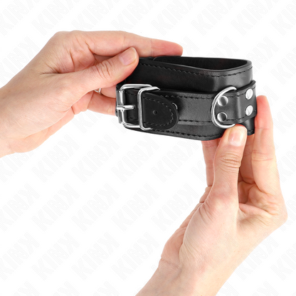 KINK - PULSO SIMPLES PRETO AJUSTÁVEL 20-23 CM X 5,5 CM