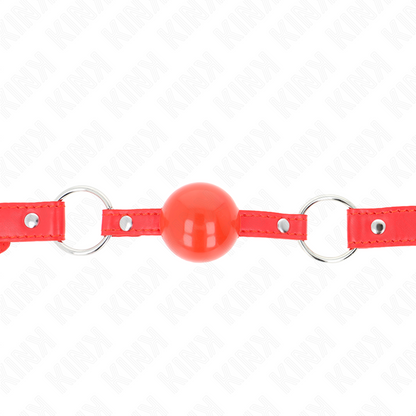 KINK - MORDAÇA BOLA TPE 4 CM COM FECHADURA ROJO 60 x 2 CM