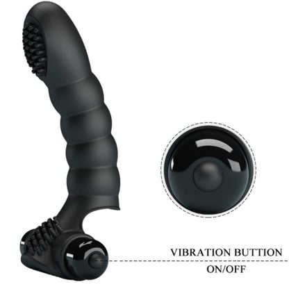 PRETTY LOVE - VIBRADOR DE DEDO ALEXANDER 10 VIBRAÇÕES PRETO