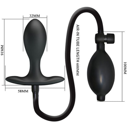 PRETTY LOVE - PLUG ANAL INFLÁVEL PRETO