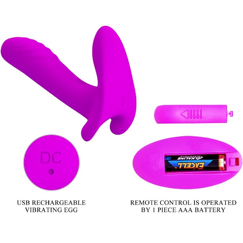 PRETTY LOVE - MASSAGEADOR E VIBRADOR 12 VIBRAÇÕES CONTROLE REMOTO ROXO