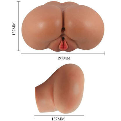 CRAZY BULL - VIBRADOR LUNA COM CONTROLE REMOTO REALISTA DE VAGINA E ÂNUS