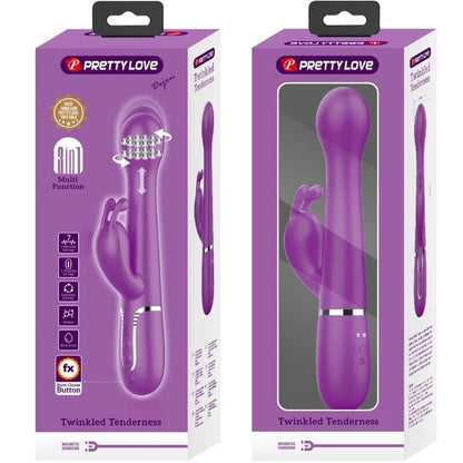 PRETTY LOVE - DEJON 3 EM 1 MULTIFUNCIONAL RABBIT VIBRADOR ROXO