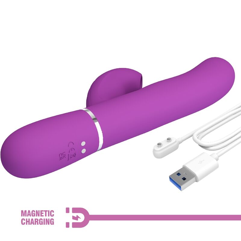 PRETTY LOVE - PERLITA 3 EM 1 MULTIFUNCIONAL COELHO VIBRADOR ROXO