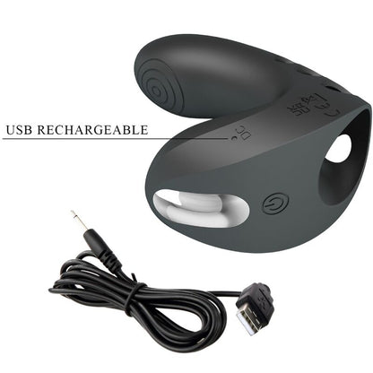 PRETTY LOVE - VIBRADOR DE DEDO CAMELIA 7 VIBRAÇÕES PRETO