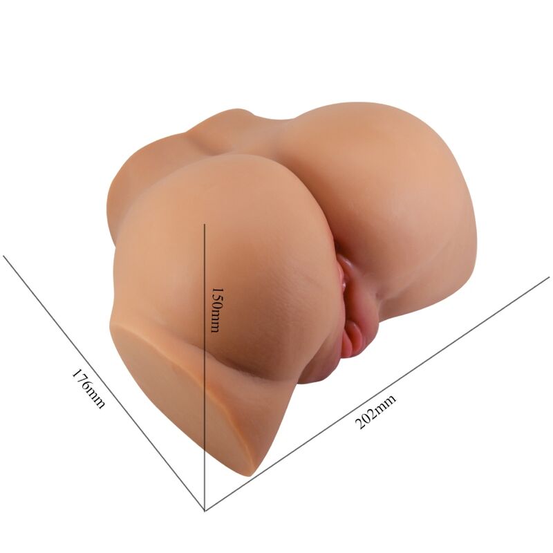 CRAZY BULL - VIBRADOR ASS EMILIA COM CONTROLE REMOTO REALISTA DE VAGINA E ÂNUS