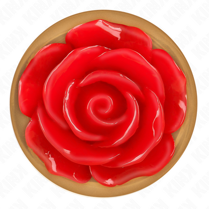 KINK - PLUG ANAL DE OURO ROSA COM ROSA VERMELHA M