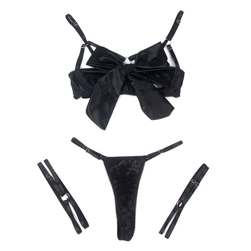 SUBBLIME - 955199 CONJUNTO DE SUTIÃ COM LAÇO PRETO AJUSTÁVEL S/M