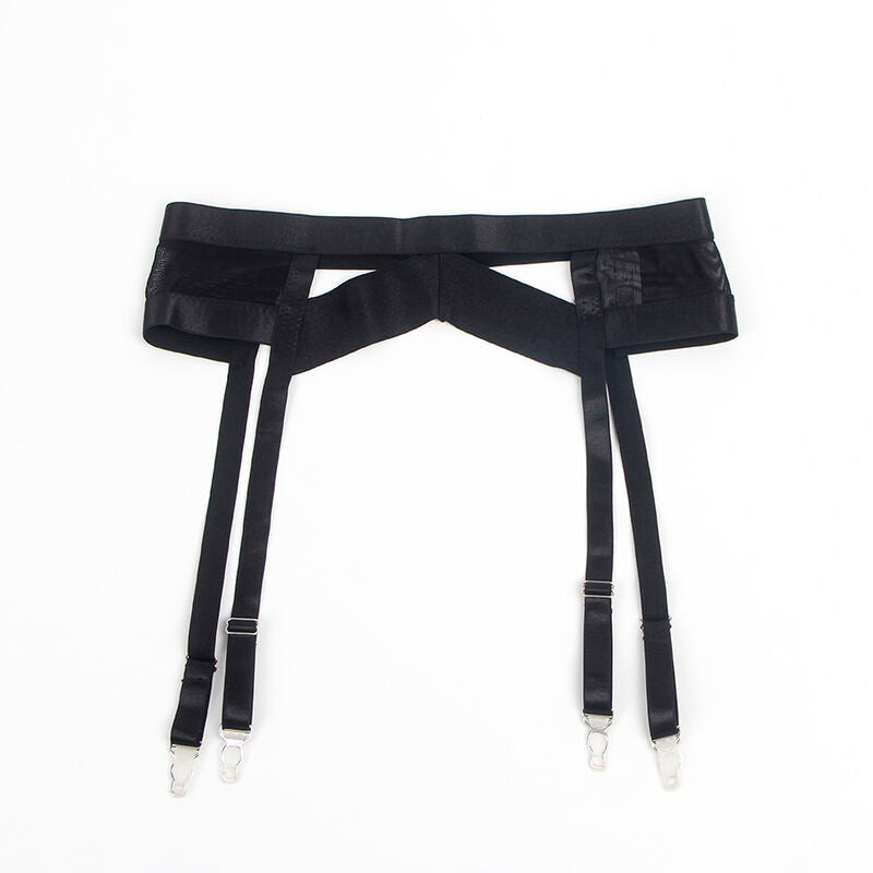 SUBBLIME - 955236 SUTIÃ BONDAGE PRETO COM CONJUNTO DE LIGA S/M