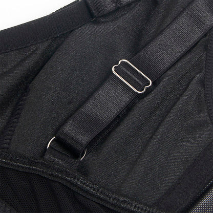 SUBBLIME - 955243 SUTIÃ BONDAGE PRETO COM CONJUNTO DE LIGA L/XL