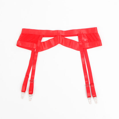 SUBBLIME - 955267 SUTIÃ BONDAGE VERMELHO COM CONJUNTO DE LIGA L/XL