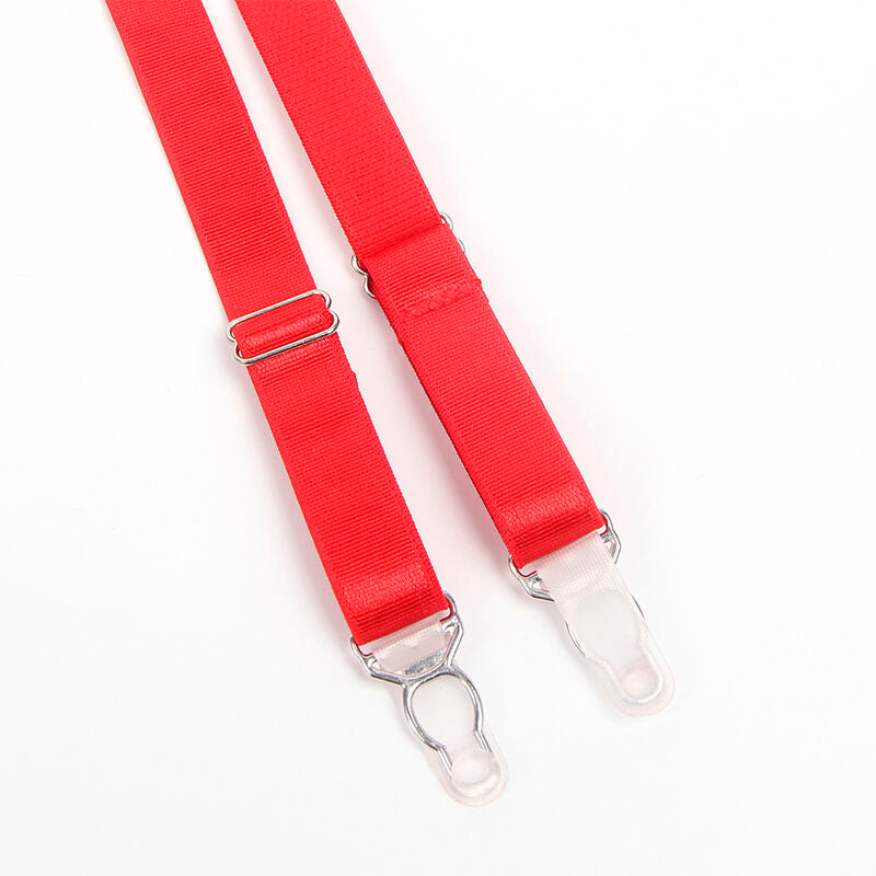 SUBBLIME - 955267 SUTIÃ BONDAGE VERMELHO COM CONJUNTO DE LIGA L/XL