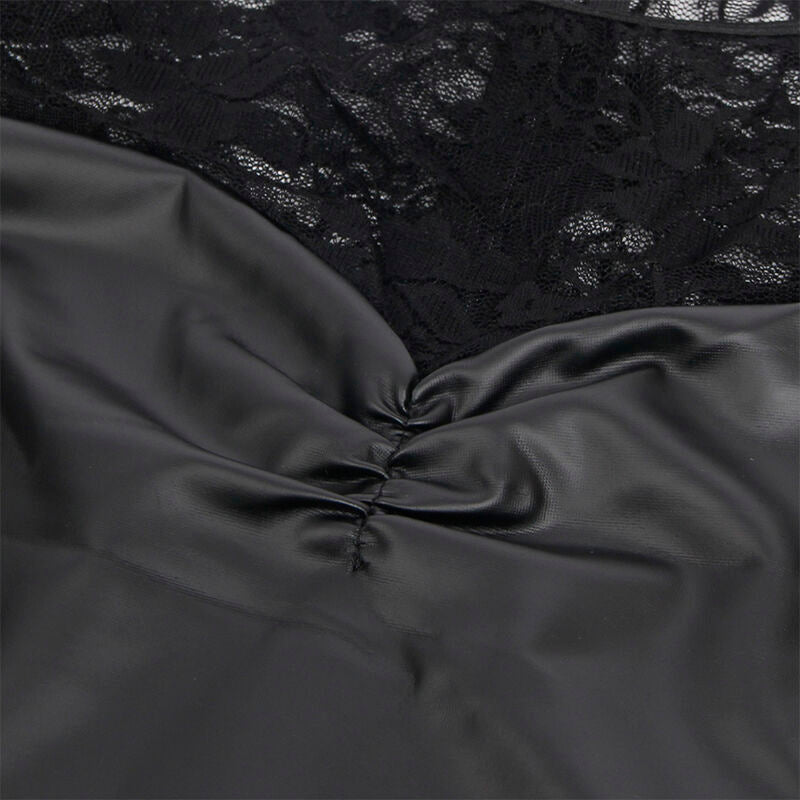 SUBBLIME - 955601 VESTIDO MANGA COMPRIDA COM RENDA PRETA L/XL