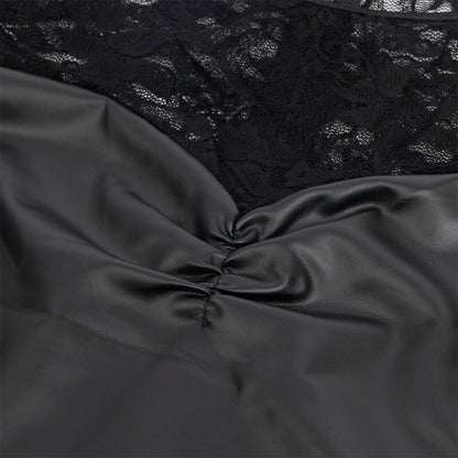 SUBBLIME - 955601 VESTIDO MANGA COMPRIDA COM RENDA PRETA L/XL