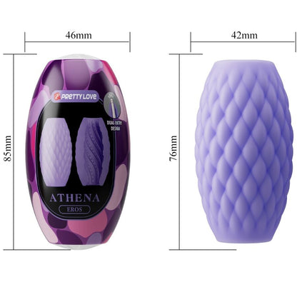PRETTY LOVE - MASTURBADOR MASCULINO SILICONE ATHENA EROS ROXO