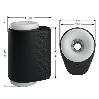 PRETTY LOVE - DJ GIRL MASTURBADOR MASCULINO COM VIBRAÇÃO 5 CONFIGURAÇÕES NEGRO