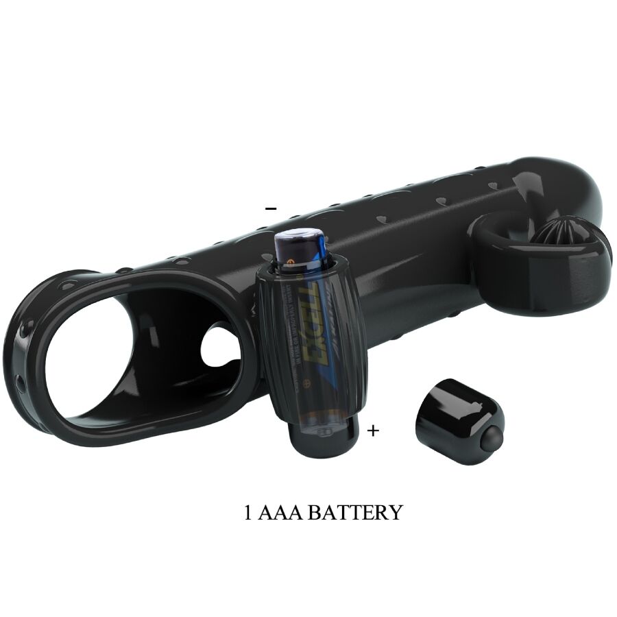 ROMANCE - MANGA VIBRANTE PARA PÊNIS PRETA