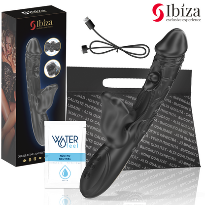 IBIZA - VIBRADOR E ESTIMULADOR DE CLITÓRIS COM EFEITO DE MORDIDA E ROTAÇÃO