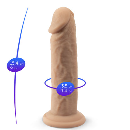 SILEXD - MODELO DE PÊNIS REALÍSTICO 2 SILICONE TERMORATIVO 15,4 CM