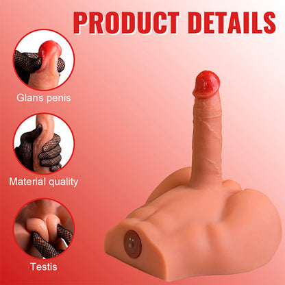 XISE - PEEL DILDO ASS DILDO REALISTA MASTURBADOR POSIÇÃO FRONTAL COM IMPULSO 17,5 CM