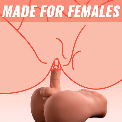 XISE - BERTLETT DILDO ASS DILDO REALISTA E ÂNUS MASTURBADOR POSIÇÃO FRONTAL COM IMPULSIONAMENTO 18 CM