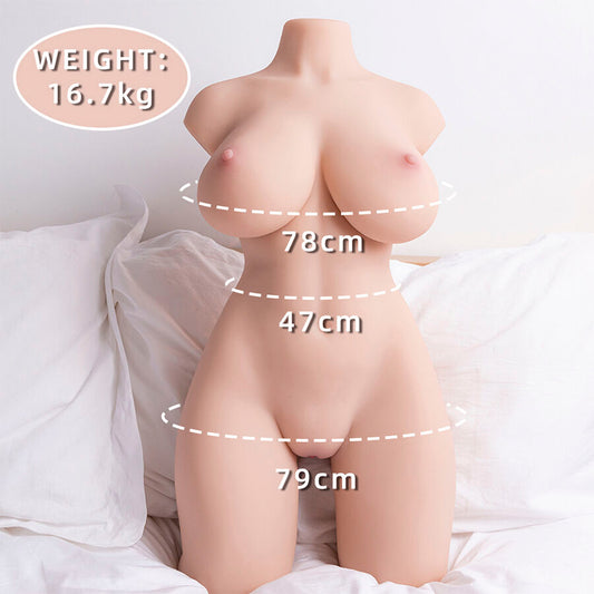 XISE - TORSO REALISTA FEMININO LIMPO COM IMPULSO DE 71 CM