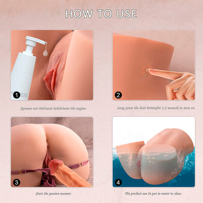 XISE - ETHEL THRUSTING MASTURBADOR VAGINA REALISTA COM VIBRAÇÃO MULTI-POSIÇÕES