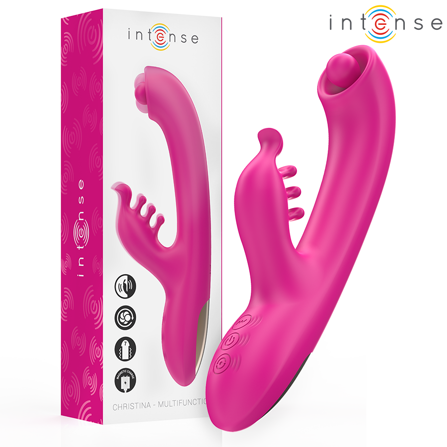 INTENSE - CHRISTINA MULTIFUNCIONAL RABBIT VIBRADOR 22,5 CM ROSA
