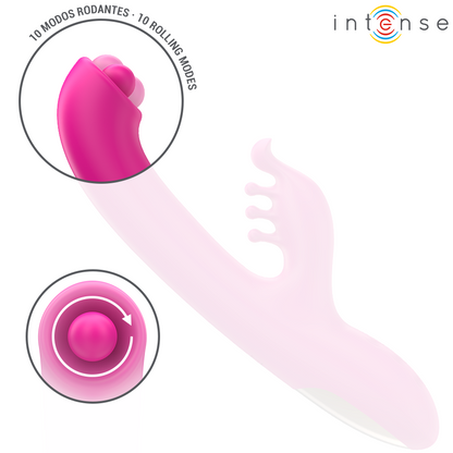INTENSE - CHRISTINA MULTIFUNCIONAL RABBIT VIBRADOR 22,5 CM ROSA