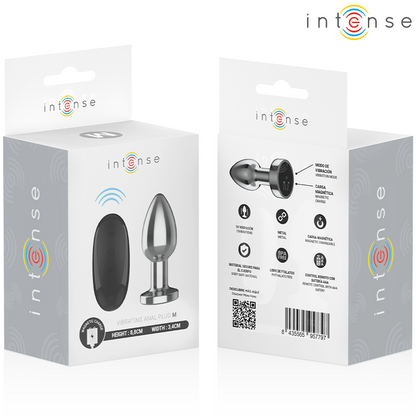 INTENSE - PLUG ANAL 10 VIBRAÇÕES METAL COM CONTROLE REMOTO M