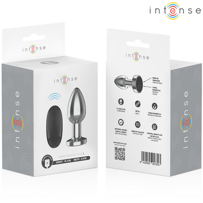 INTENSE - PLUG ANAL 10 VIBRAÇÕES METAL COM CONTROLE REMOTO L