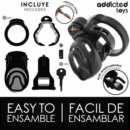 ADDICTED TOYS LOCKED - GAIOLA PARA PÊNIS COM TRAVA ETERNA 9 CM