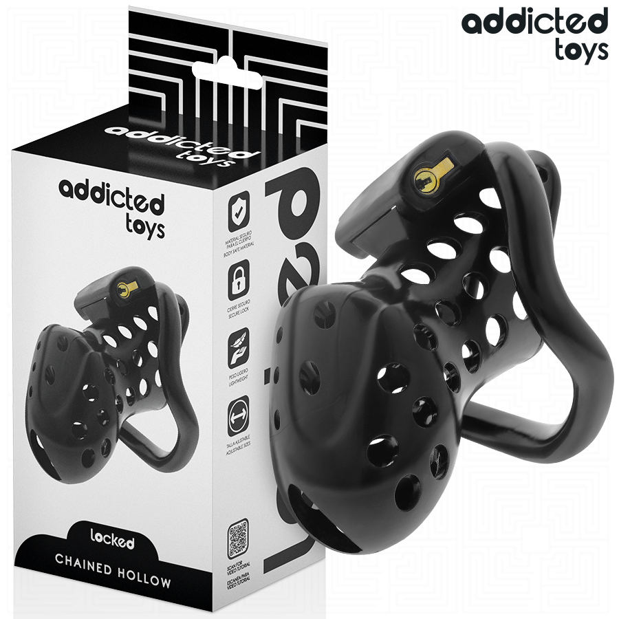 ADDICTED TOYS LOCKED - GAIOLA DE PÊNIS OCO COM CORRENTE 10,5 CM