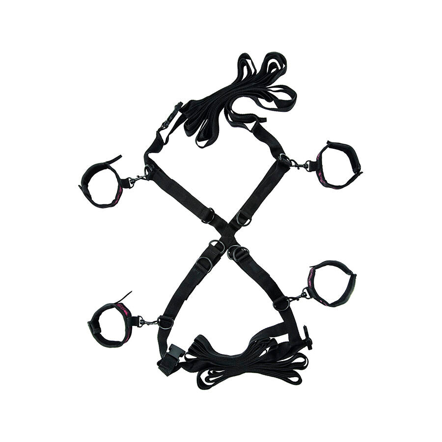 CALEXOTICS - SCANDAL CONJUNTO DE BRAÇADEIRAS DE CAMA CRUZADA