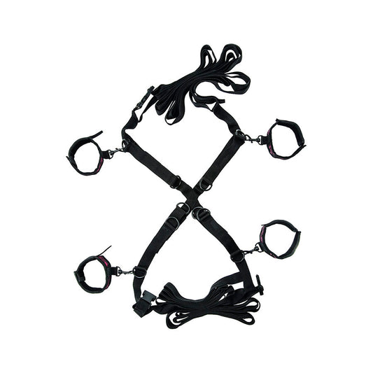 CALEXOTICS - SCANDAL CONJUNTO DE BRAÇADEIRAS DE CAMA CRUZADA