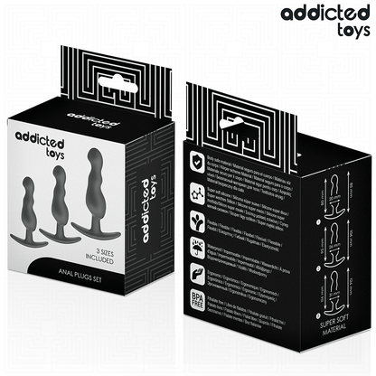 ADDICTED TOYS - CONJUNTO DE 3 PLUG ANAL MODELO 1
