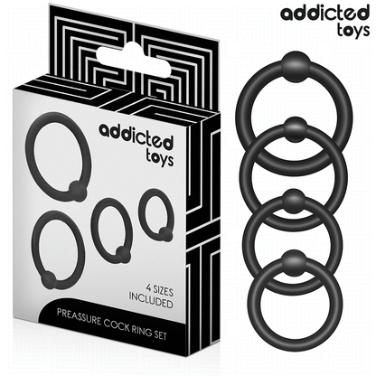 ADDICTED TOYS - CONJUNTO DE ANÉIS DE SILICONE DE PRESSÃO