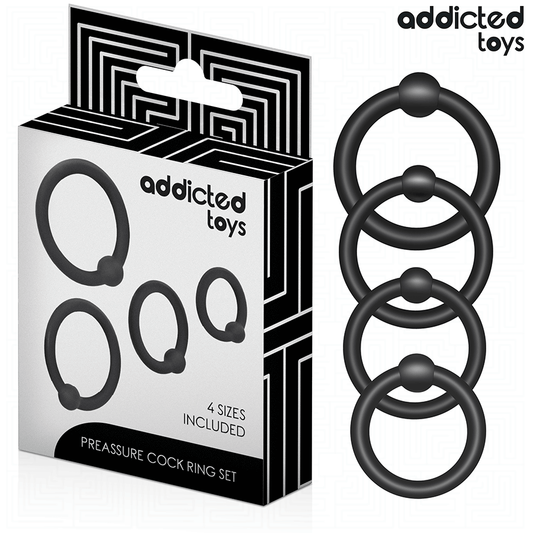 ADDICTED TOYS - CONJUNTO DE ANÉIS DE SILICONE DE PRESSÃO