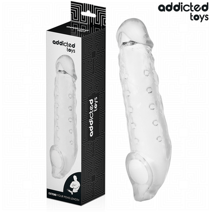 ADDICTED TOYS - EXTENSÃO DE PÊNIS TRANSPARENTE TAMANHO S 23 CM