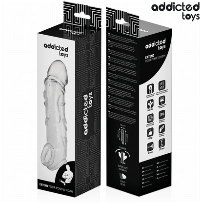 ADDICTED TOYS - EXTENSÃO DE PÊNIS TRANSPARENTE 27 CM