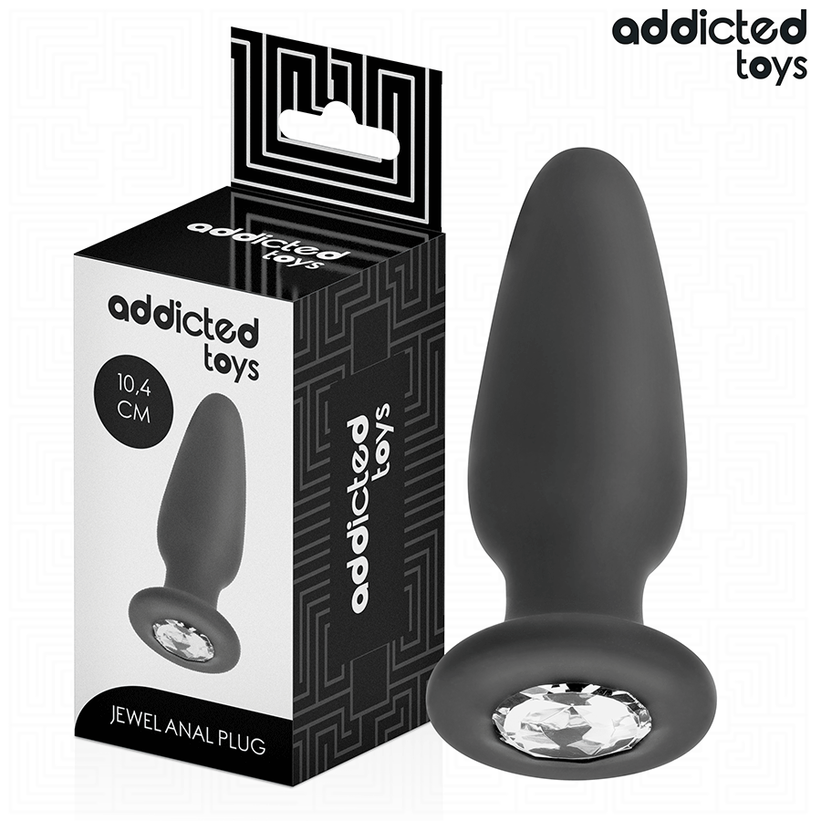 ADDICTED TOYS - PLUG ANAL COM JOIA TAMANHO M 10,4 CM