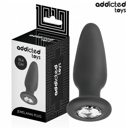 ADDICTED TOYS - PLUG ANAL COM JOIA TAMANHO M 10,4 CM